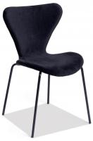 Стул Jacobsen SOFT (mod DC 103)  металл/флок, 59x45.5x84.5, черный (поставляется по 4 шт)