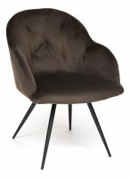 Кресло LIVORNO ( mod.1602 ) металл/ткань, 67х57х82см, серый вельвет (поставляется по 2 шт). Фото №1