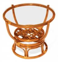 Столик журнальный со стеклом BENOA 5005 Мед фото Столик журнальный со стеклом BENOA 5005 Мед