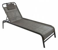Шезлонг с регулируемой спинкой KEMER Черный Шезлонг с регулируемой спинкой KEMER Черный