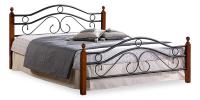 Кровать AT-803 дерево гевея/металл, 140*200 см (Double bed), красный дуб/черный фото Кровать AT-803 дерево гевея/металл, 140*200 см (Double bed), красный дуб/черный. Фото №1