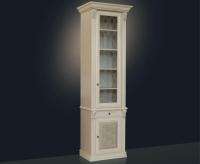 Шкаф для книг 1-ств. с зеркалом и стеклянными полками  Б5.15-5