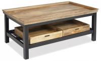 Столик кофейный Secret de Maison BLACK LABEL (mod. 14) дерево акация, манго, мдф, 125x75x50 см, черный/натуральный фото Столик кофейный Secret de Maison BLACK LABEL (mod. 14) дерево акация, манго, мдф, 125x75x50 см, черный/натуральный. Фото №1