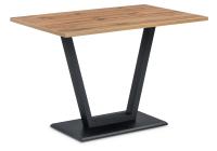 Стол деревянный Мичиган Лофт 25 мм дуб вотан / черный матовый