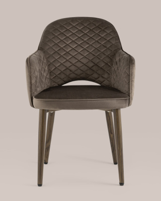 Стул Венера диамант велюр коричневый. Фото №5