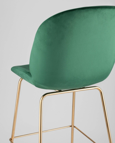 Стул барный Beetle со спинкой изумрудный. Фото №8