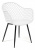 Стул DIEGO (mod. 8003) металл/пластик, 55х60х82,5 см, белый/черный (поставляется по 4 шт). Фото №1