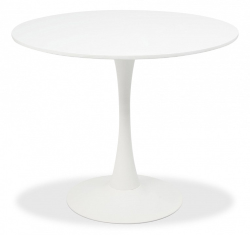 Стол TULIP (mod. 011) металл, мдф, 90*74, белый. Фото №1