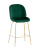Стул полубарный Beetle со спинкой изумрудный. Фото №1