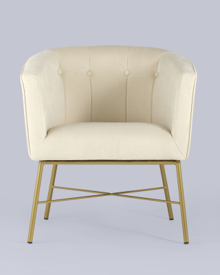 Кресло Шале велюр бежевый. Фото