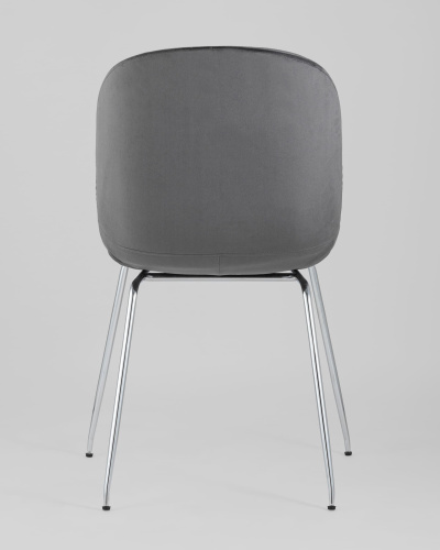 Стул Beetle серый хромированные ножки. Фото №6