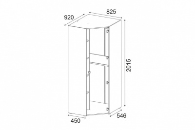Шкаф платяной Квадро STL.322.03 W,белый. Фото