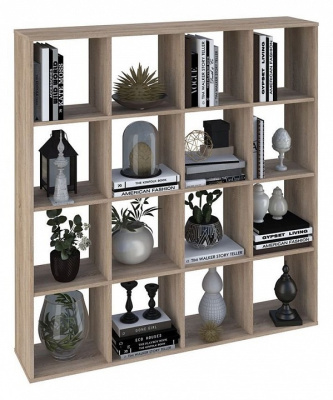 Стеллаж Polini Home Smart, древесина коричневая светлая дуб. Фото №4