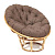 Кресло из ротанга Папасан Эко Скин (Papasan Eco Skin 23/01) + Подушка (ткань, коричневый)