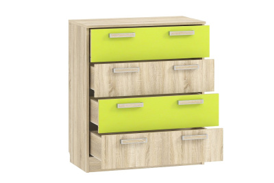 Акварель НМ 013.71-01 М Комод Лайм/Дуб сонома, Дуб Сонома. Фото