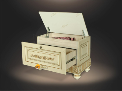 Банкетка МДФ с декорами Б5.2-8-1. Фото