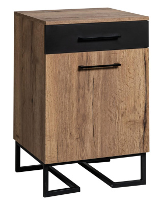 Тумба для обуви с ящиком Loft Дуб табак/Графит. Фото №2