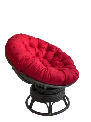 Кресло Папасан вращающийся 23/01В с красной подушкой фото Кресло Папасан вращающийся 23/01В с красной подушкой. Фото №3