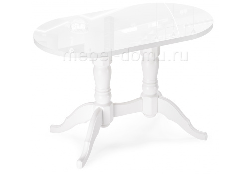 Стол деревянный Адней глянец белый. Фото №1