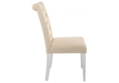 Стул деревянный Amelia white / fabric cream фото Стул деревянный Amelia white / fabric cream. Фото