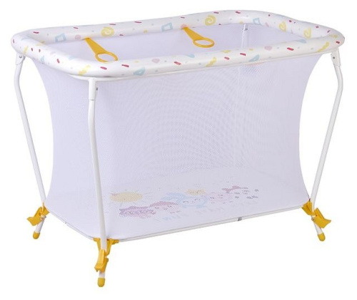 Манеж Polini Kids Малышарики Солнечный день, белый. Фото №1