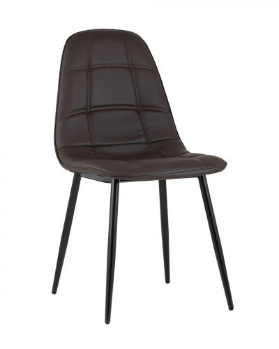 Стул Тейлор экокожа тёмно-коричневый. Фото №1