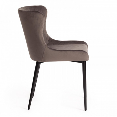 Стул MANTRA (mod. 713) ткань/металл, 49х61х82 см, высота до сидения 49 см, темно-серый barkhat 14/черный (поставляется по 4 шт). Фото