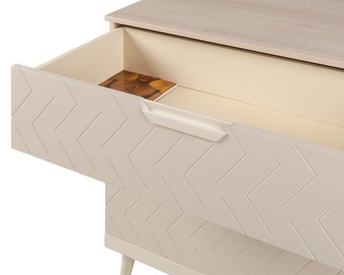 Комод с 3 ящиками Сканди Жемчужно-белый. Фото №9