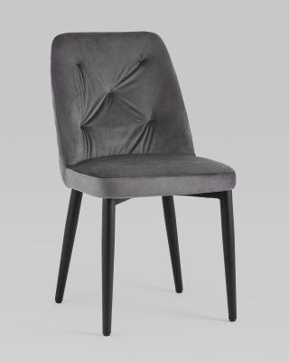 Стул Эмма велюр серый фото Стул Эмма велюр серый. Фото