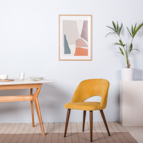 Кресло Lars Жёлт/Тёмный Орех. Фото №7