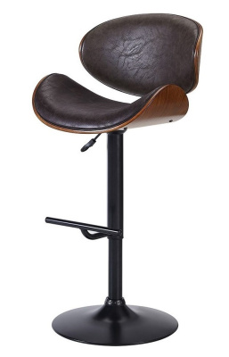 Стул барный JY1076 коричневый/черный. Фото №2
