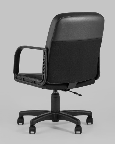 Кресло офисное Чарли М экокожа ткань черный. Фото №7