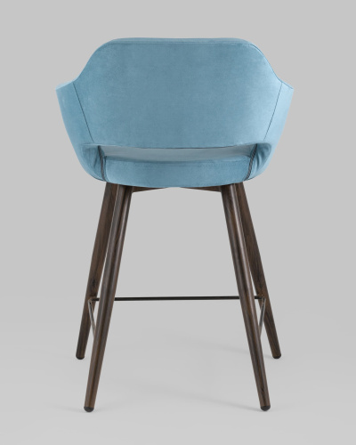 Стул полубарный Саймон велюр пыльно-голубой. Фото №6