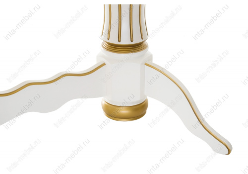 Стол Женева молочный с золотой патиной. Фото №8