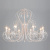 Подвесная люстра Eurosvet Alda 3305/8 белый с золотом/прозрачный хрусталь Strotskis фото Подвесная люстра Eurosvet Alda 3305/8 белый с золотом/прозрачный хрусталь Strotskis. Фото №1