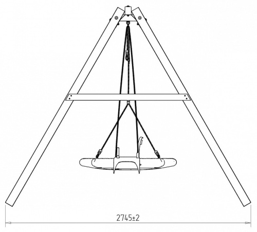 Качели детские Р911-16, коричневый. Фото №8