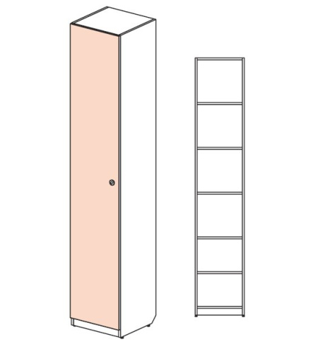 Шкаф однодверный со штангой Силуэт. Фото №1