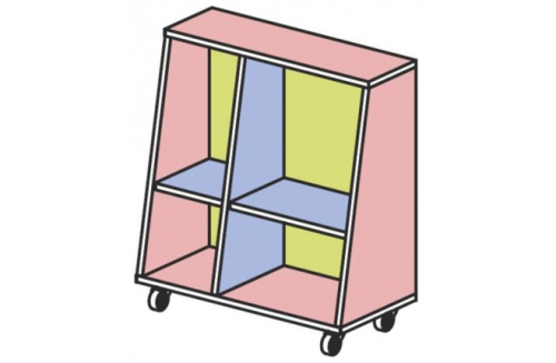 Тумба мобильная с открытыми полками Силуэт. Фото №1