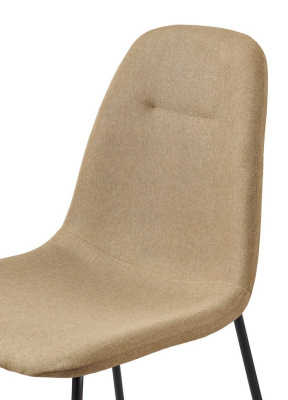 Стул C-1101 бежевый/матовый черный. Фото №4