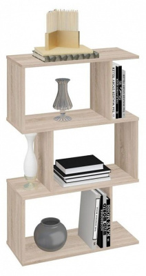 Стеллаж Polini Home Smart, древесина коричневая светлая дуб. Фото №3