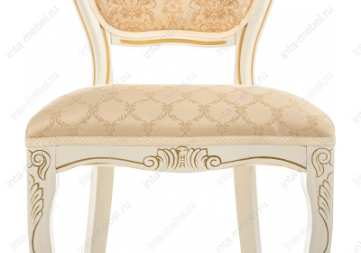 Стул деревянный Лауро патина золото / бежевый тесьма 11. Фото №4