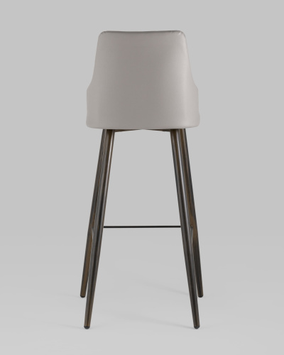 Стул барный Коналл экокожа серый. Фото №6