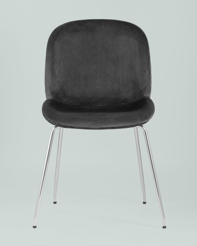 Стул Beetle серый хромированные ножки. Фото №5