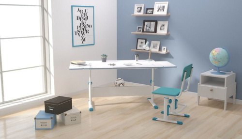 Стол учебный Polini Kids City D2, белый. Фото №5