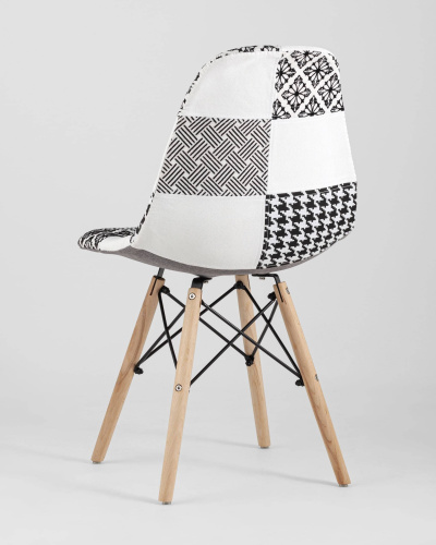 Стул DSW пэчворк черно-белый. Фото №8