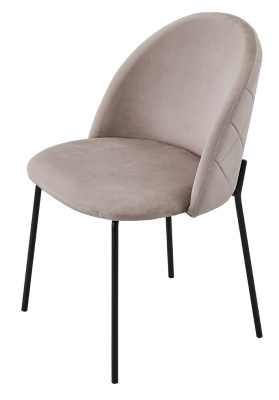 Стул C-962 бежевый/матовый черный фото Стул C-962 бежевый/матовый черный. Фото №2