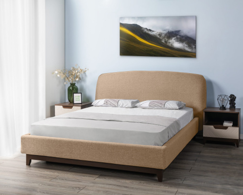 Кровать с ортопедическим основанием и ящиком 1.8 Сканди Лайт_Беж. Фото №8