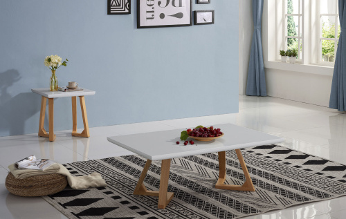 Стол журнальный J1692C Белый/Ясень. Фото №4