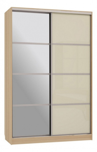 Гранд 2-600 с зеркалом (полки справа) дуб сонома/крем. Фото №1