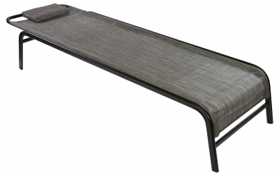 Шезлонг с регулируемой спинкой KEMER Черный фото Шезлонг с регулируемой спинкой KEMER Черный. Фото